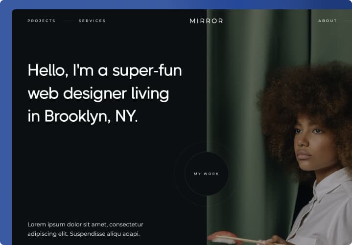 Mirror Webflow Template